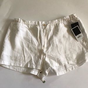 Juicy couture white linen shorts